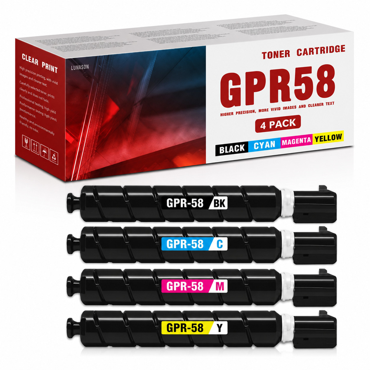 4PK  GPR-58 Toner for Canon imageRUNNER Advance C256iF II C256iF III C356iF II