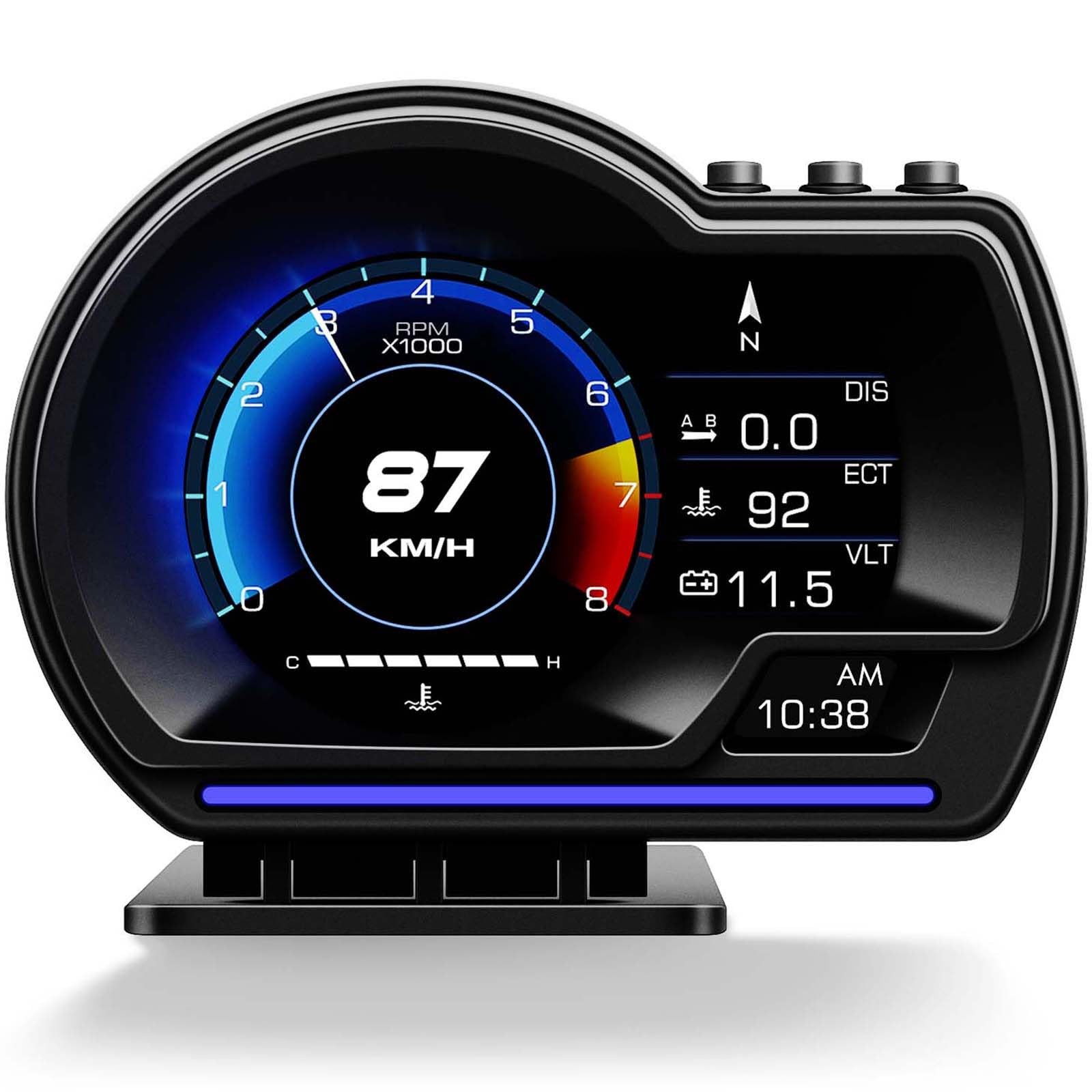 Head Up Display for Car, OBD2+GPS Dual System, OBD2 Gauge Display, GPS Speedo...