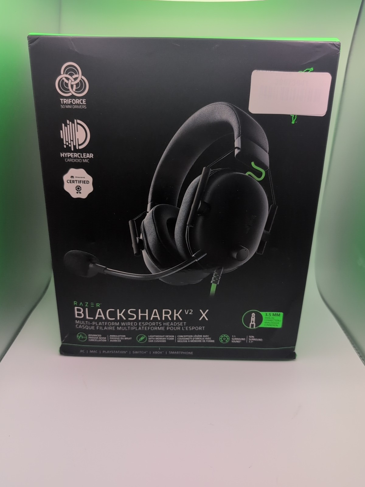 Razer BlackShark V2 X Gaming Headset 7.1 Surround Sound 50mm Drivers Black #H20