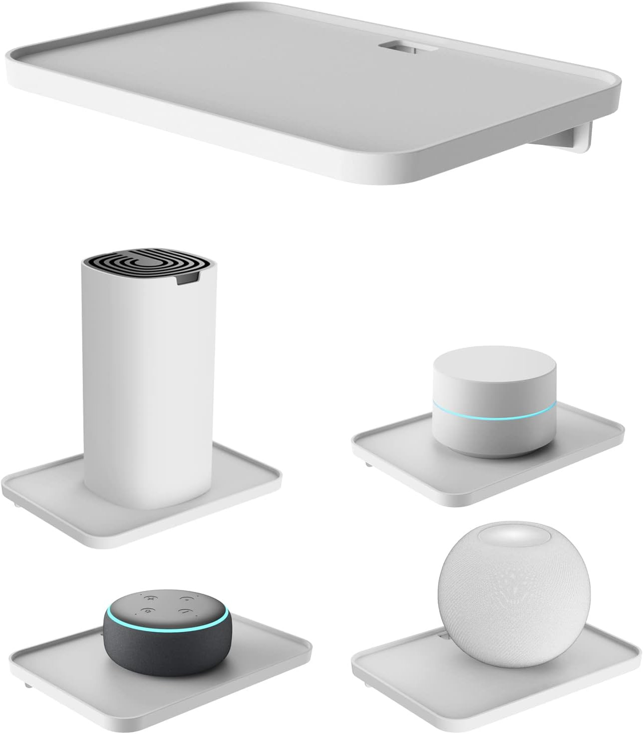 Soporte De Pared Universal Para Enrutador Google WiFi En Color Blanco Ajustable