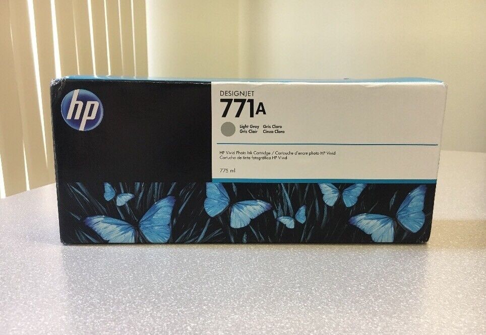 HP 771A B6Y22A Light Gray DesignJet Ink Cartridge - Z6200 - New Genuine OEM 2025