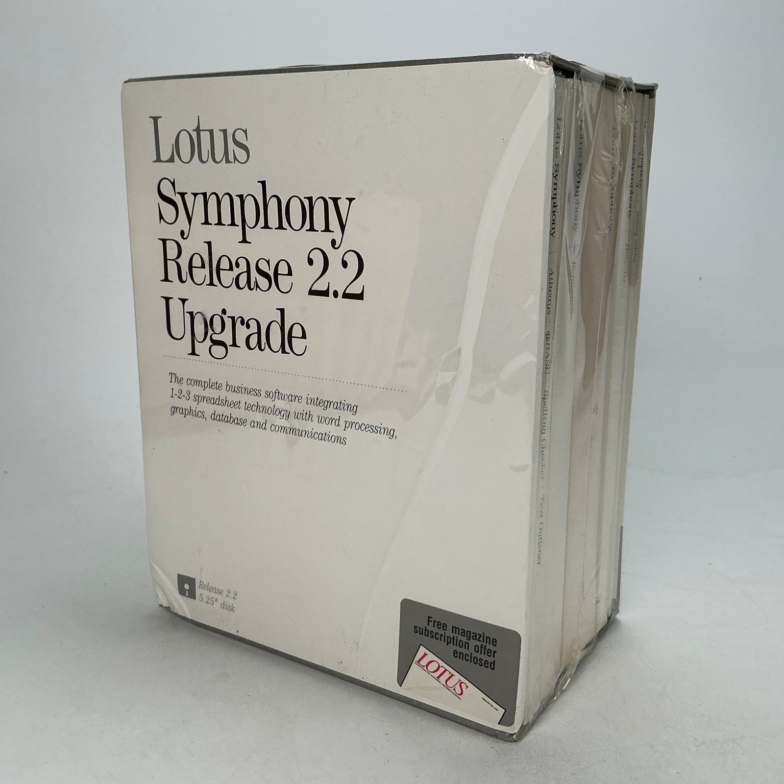 Lotus Symphony Release 2.2 Upgrade 5.25” Disks 1990 New Sealed