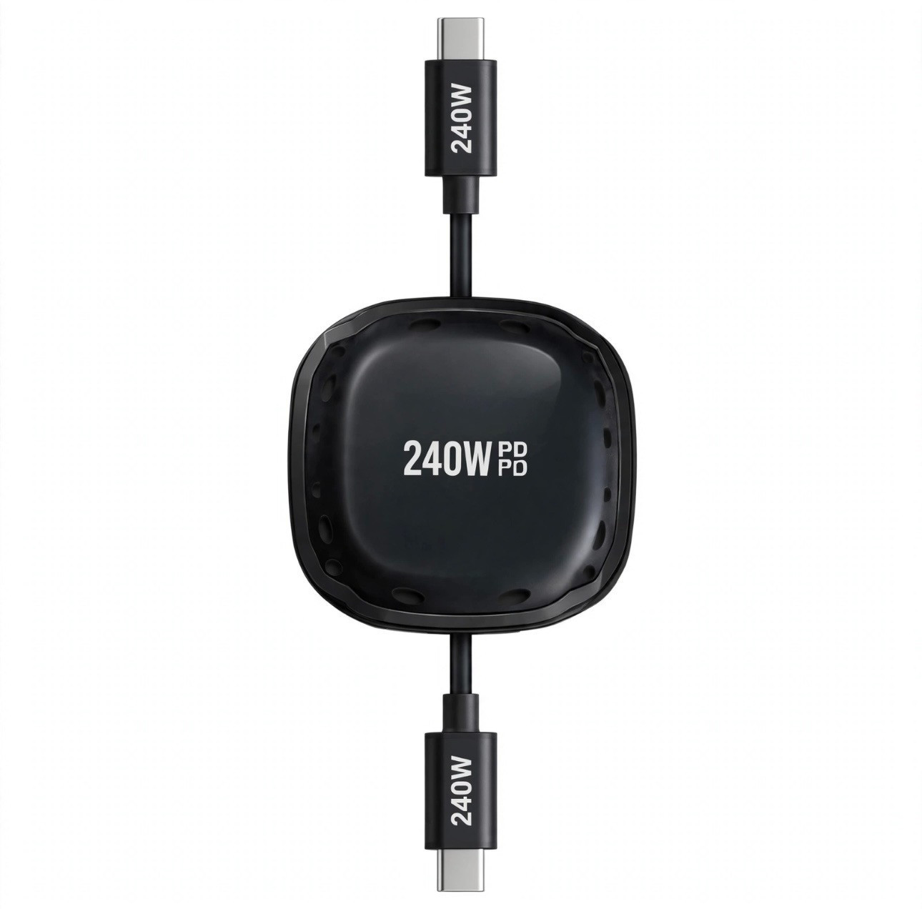 USB C to USB C Retractable Cable 240W 5A PD Fast Charging Data Cord
