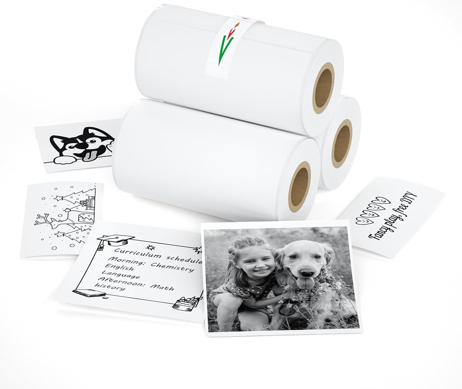 S1 S2 M02 T02 Mini Thermal Sticker Paper - (57x29mm, 3.5m/Roll) for Most Instant