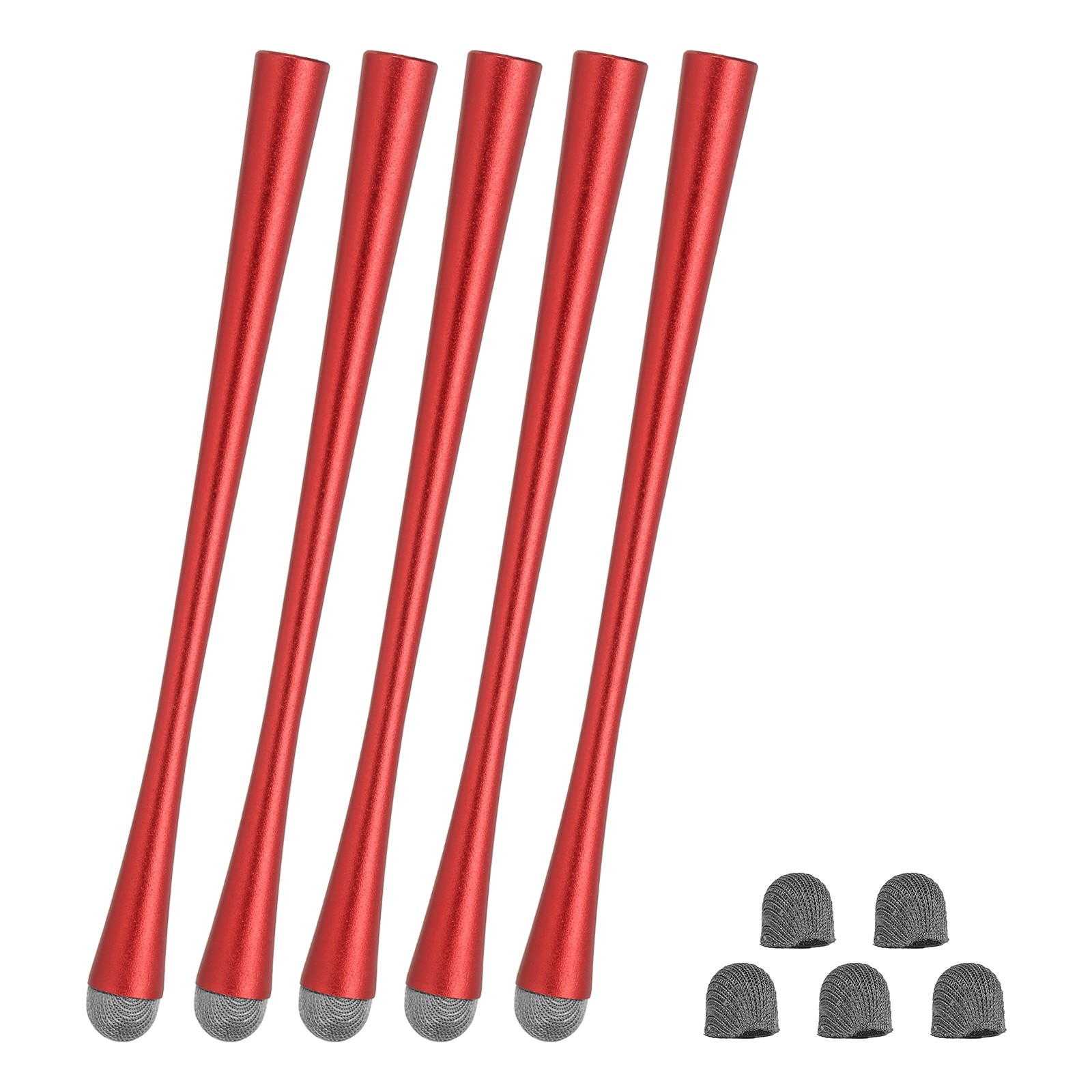 5 Pcs Slim Waist Stylus Pens for Touch Screens, Universal Capacitive Stylus, Red