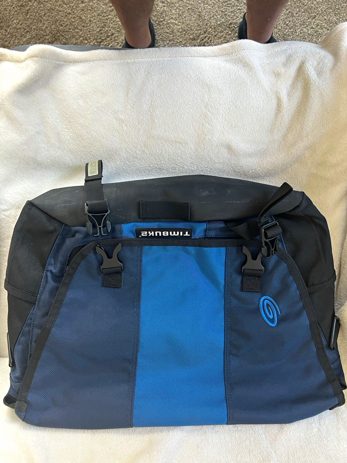 Timbuk2 Blue/Black Padded 15in Laptop Briefcase, Solid Nylon Universal