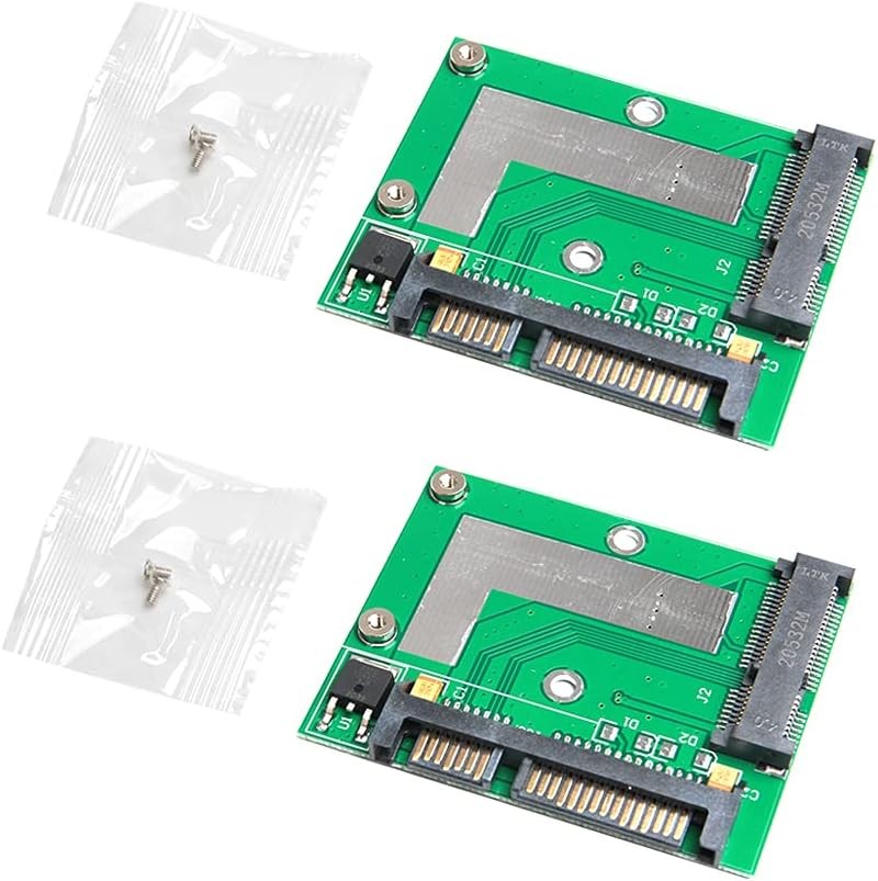 Acxico 2Pcs Mini PCIE MSATA SSD to 2.5'' SATA 6.0GPS Adapter Converter Card... 