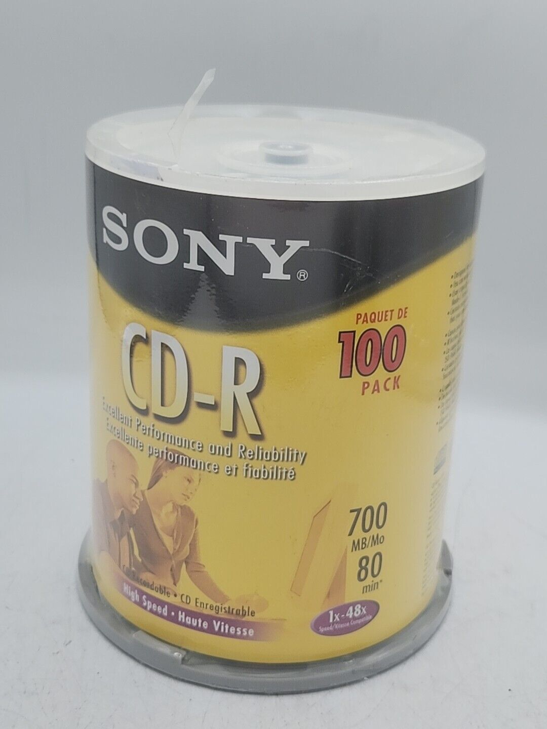 NEW SONY CD-R 700MB 100 Pack 1x - 48x High Speed Sealed