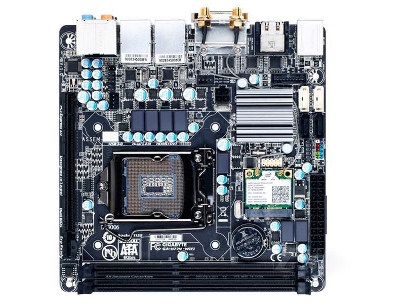 For GIGABYTE H77N-WIFI motherboard LGA1155 DDR3 M- ATX 16G HDMI+DVI tested ok