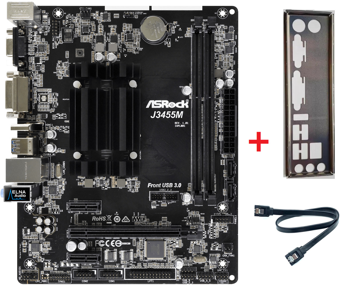 ASRock J3455M onboard Quad-Core CPU MATX Motherboard DDR3/DDR3L HDMI SATA3