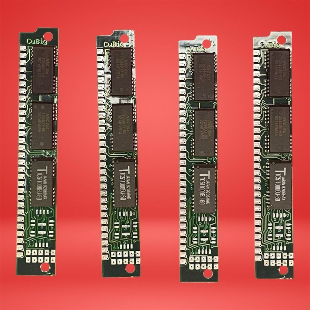 Lot of 4 Vintage Cubig 30-Pin SIMM RAM Set of 4 Memory Sticks