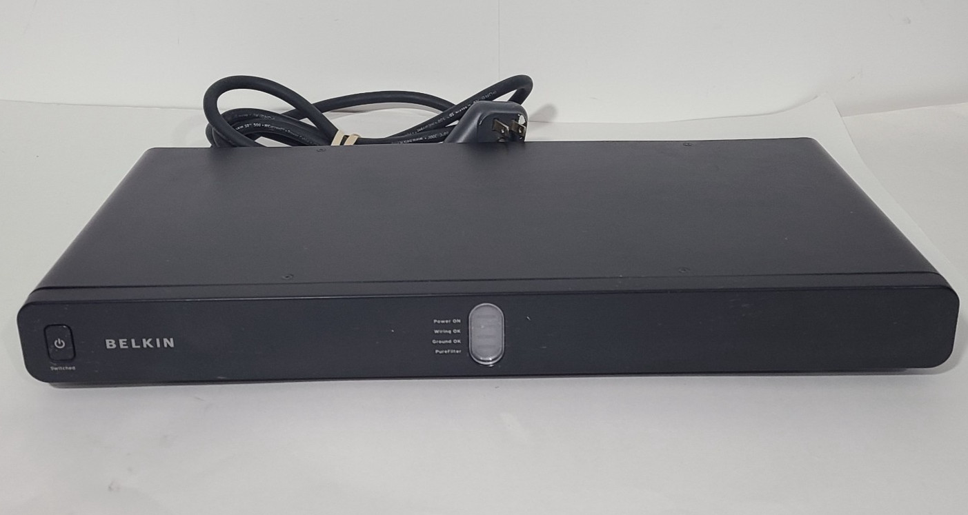 Belkin Pure-AV AP20800-08 Home Theater Surge Protector 8 Outlets Tested/Works