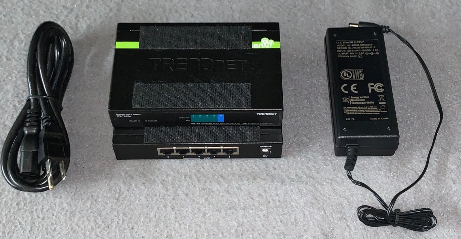 TRENDnet Model no: TPE-TGg/A 5 Port Gigabit PoE+ Switch w/Pwr