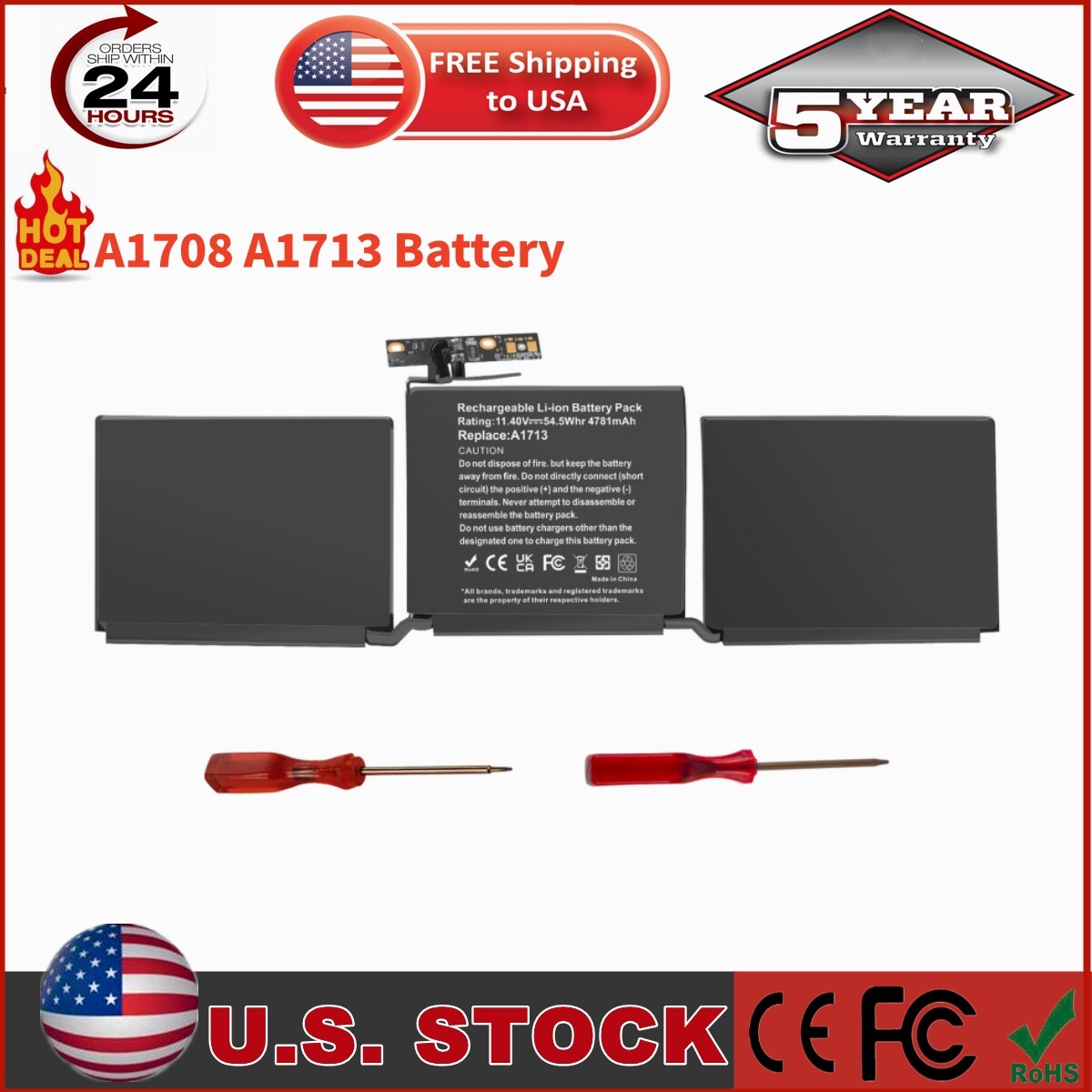 A2171 A2159 A2289 A2338 Battery For Apple MacBook Pro 13" Mid 2019 2020 A1713