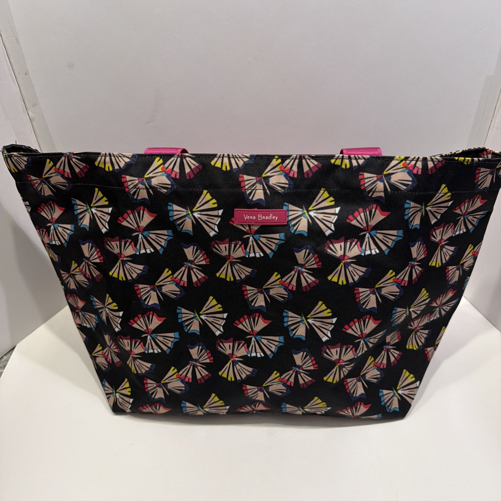 Vera Bradley Tote Art Butterflies Pattern Multicolor EUC