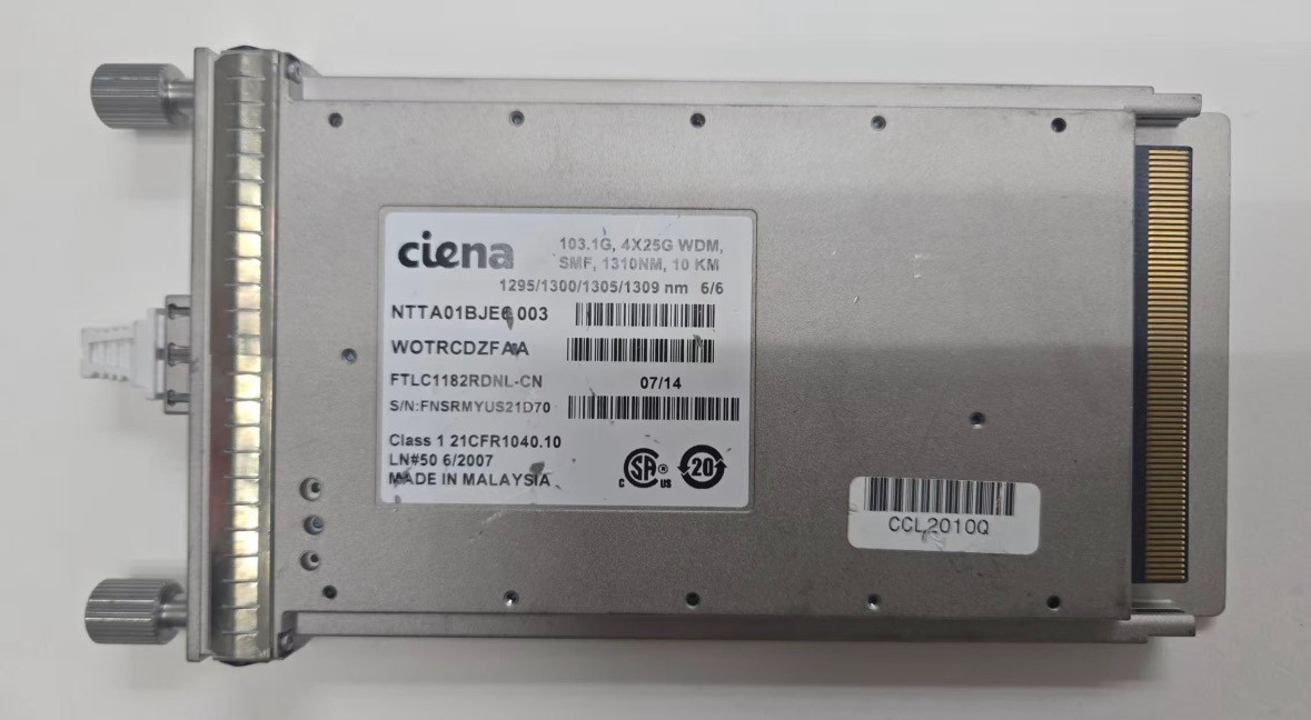 CIENA FTLC1182RDNL-CN CFP 4X25G WDM WOTRCDZFAA .NTTA01BJE6 transceiver module