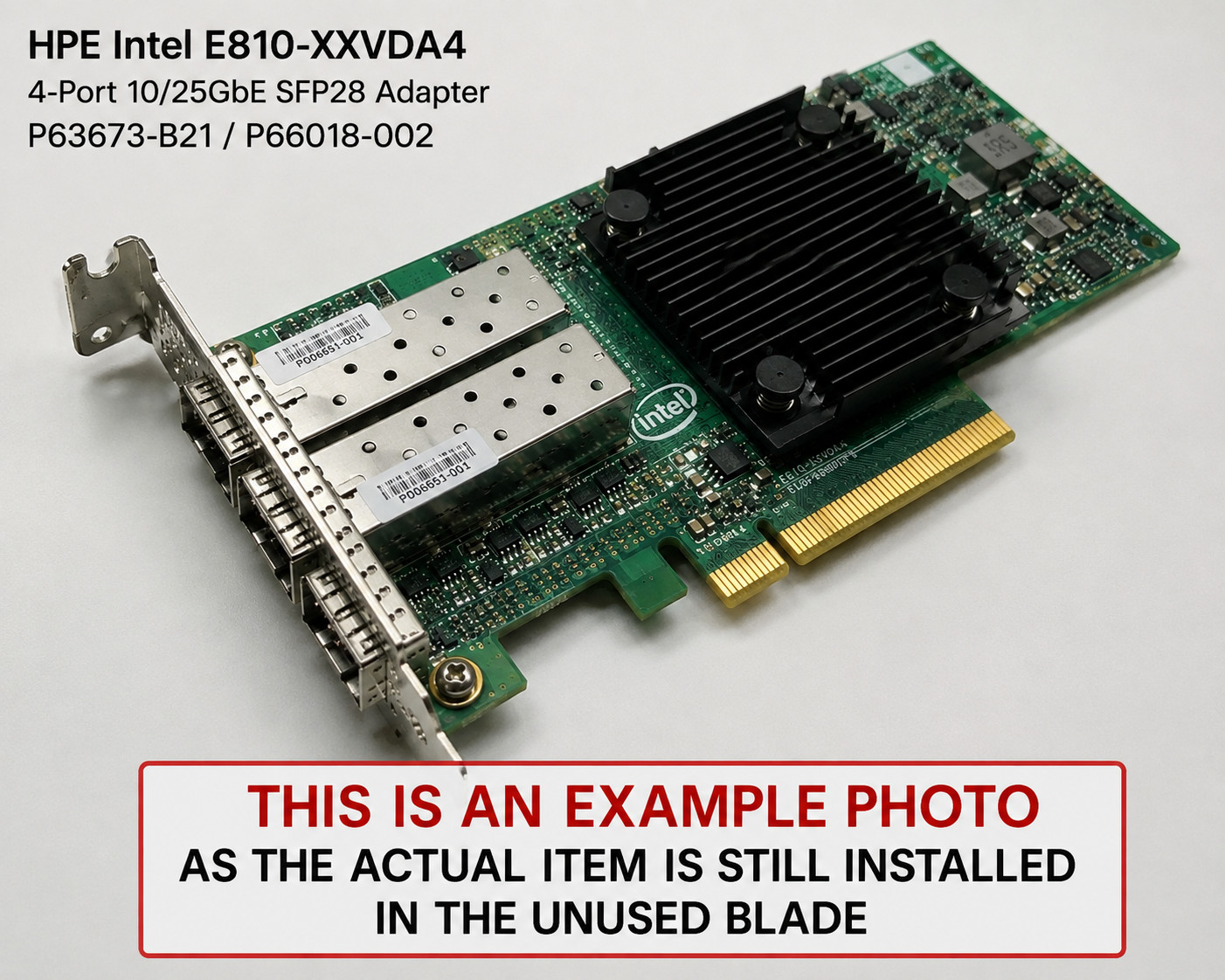 HPE Intel E810-XXVDA4 4-Port 10/25GbE SFP28 Adapter P63673-B21 P66018-002