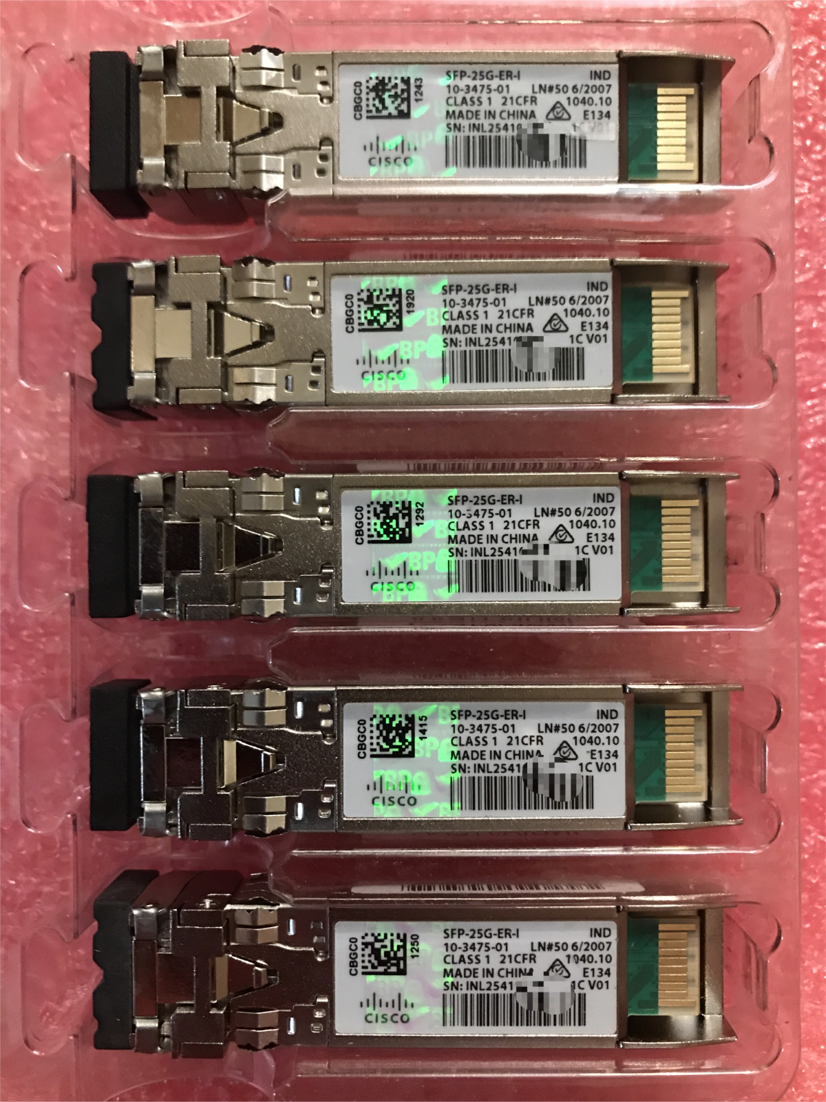 1pc of new Cisco SFP-25G-ER-I 10-3475-01 V01 25G 40km SMF Module W/Hologram