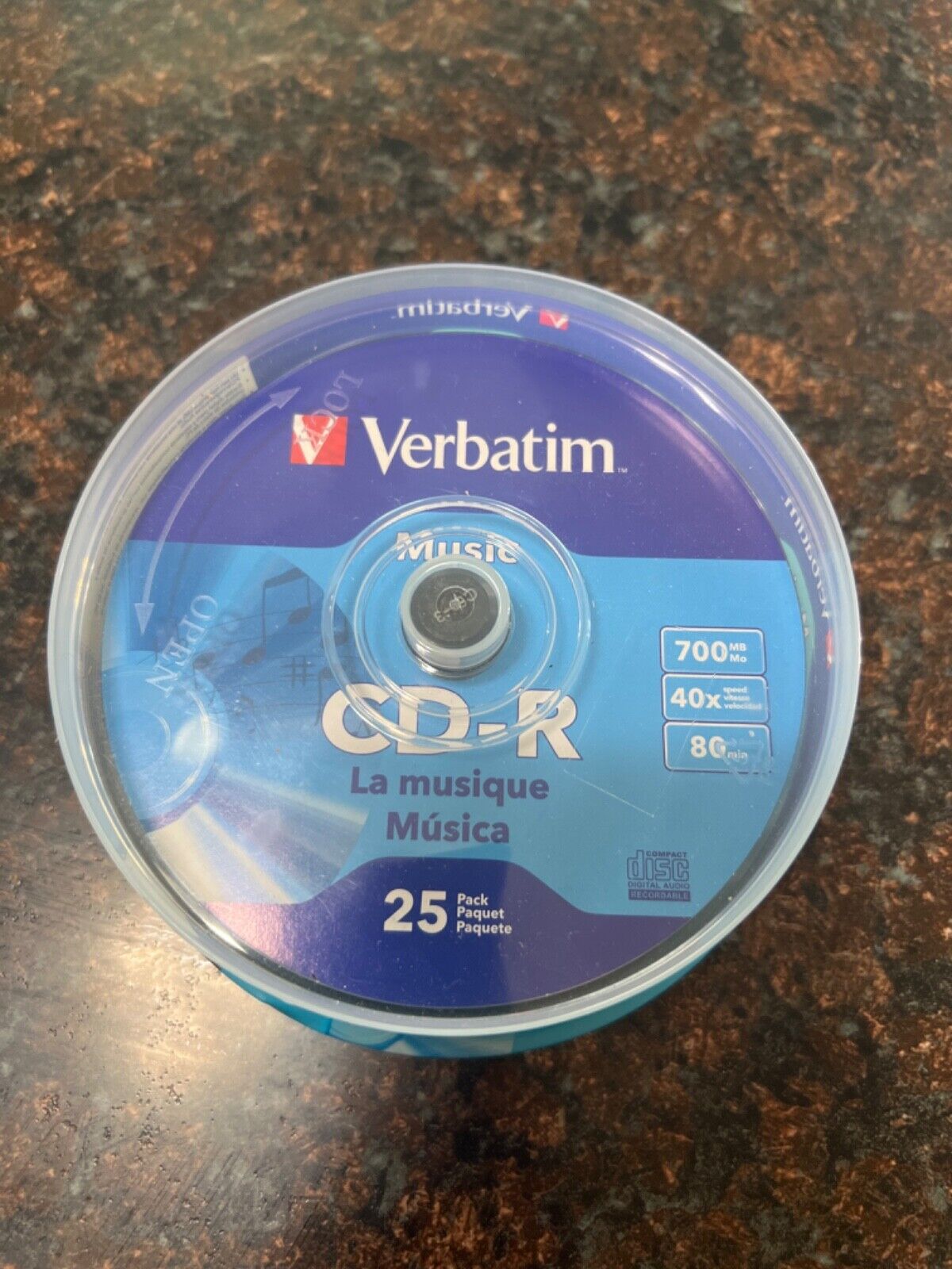 Verbatim Music CD-R 80 Min 40x Speed 700 MB 25 Pack Spindle CD