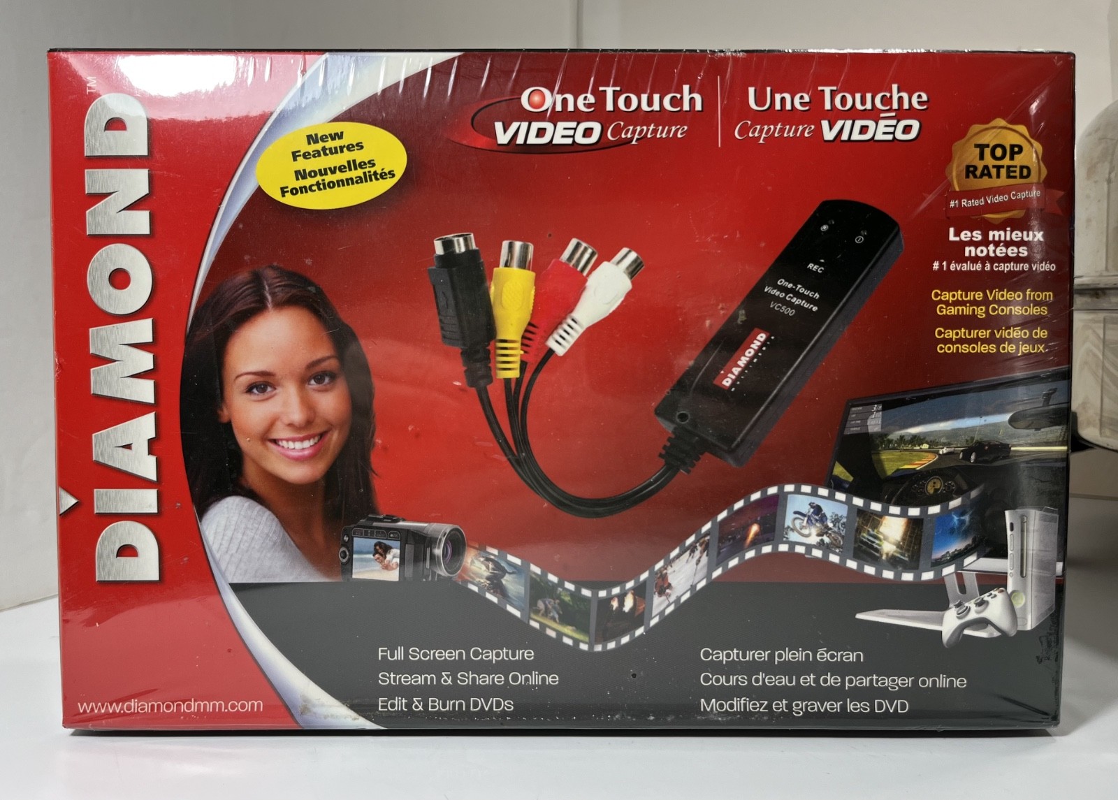 DIAMOND One Touch Video Capture VC500 USB VHS DVD Gaming Capture - NEW & SEALED