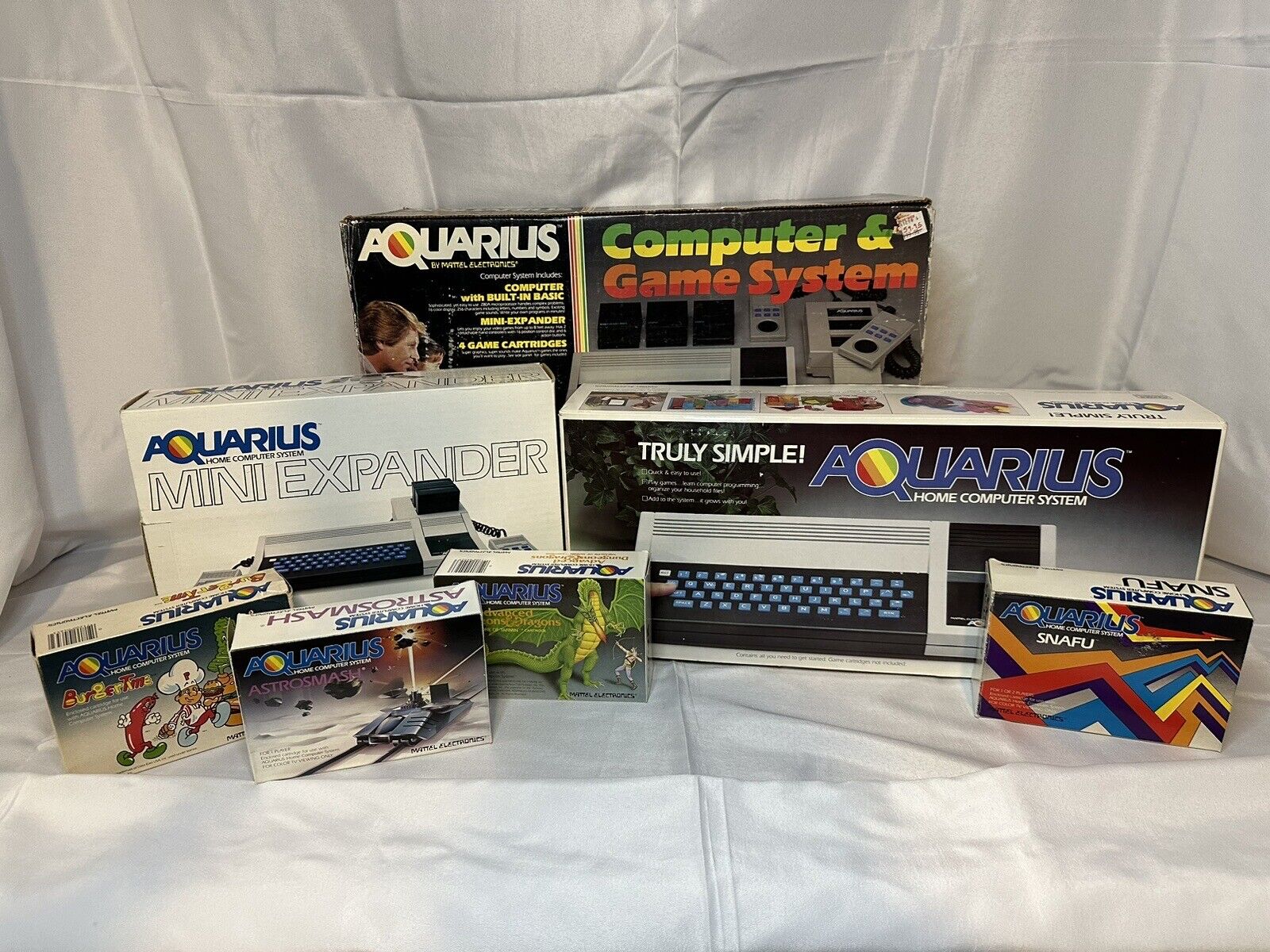 VTG Mattel Aquarius Computer & Game System Mini Expander Games & MATTEL LETTER🔥
