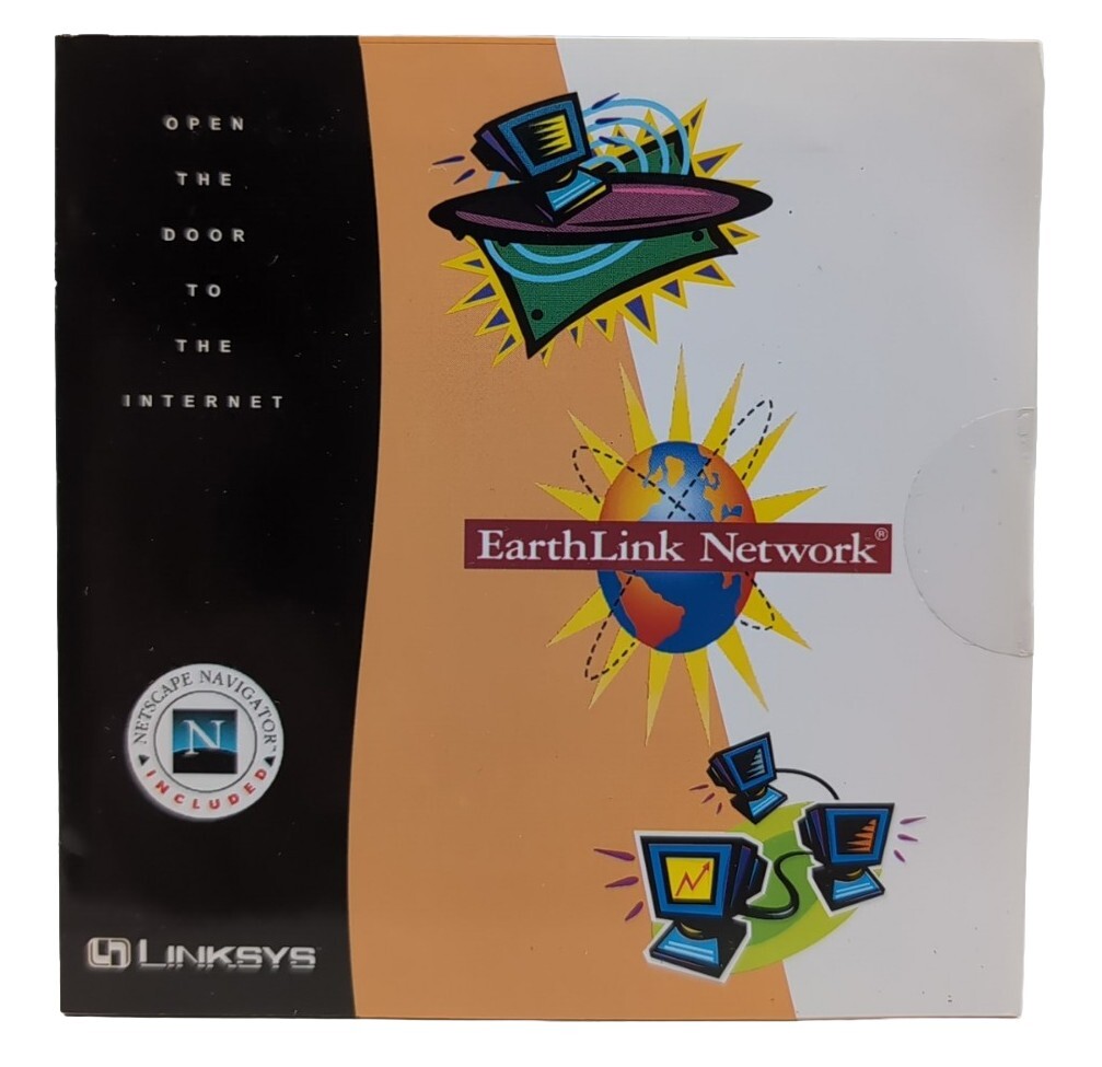 Linksys {1997} "EARTHLINK NETWORK" (TOTAL ACCESS TO THE INTERNET) Disc New