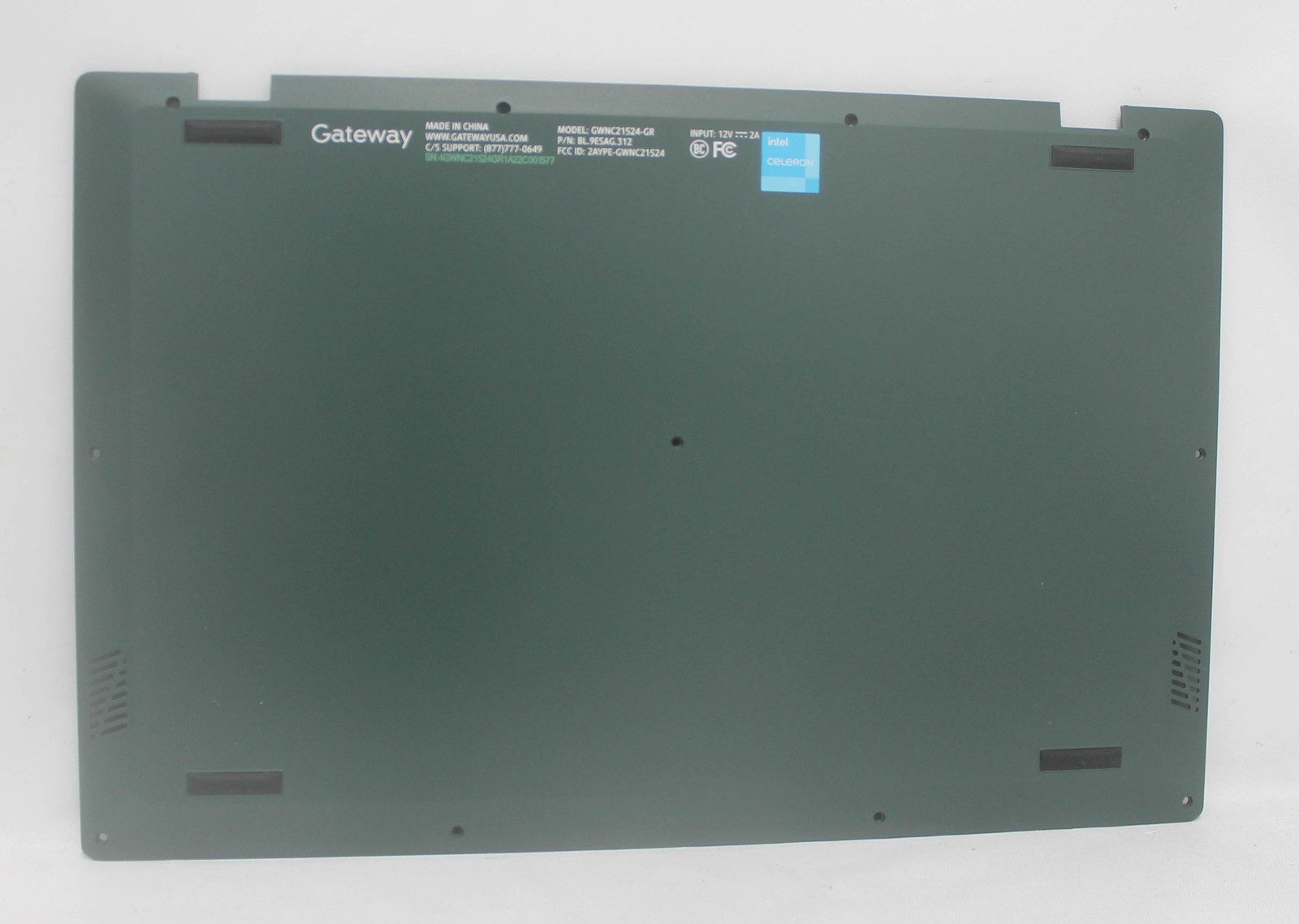 GWNC21524-GR-BASE-B Gateway Bottom Base Cover Green Gwnc21524-Gr "GRADE B"