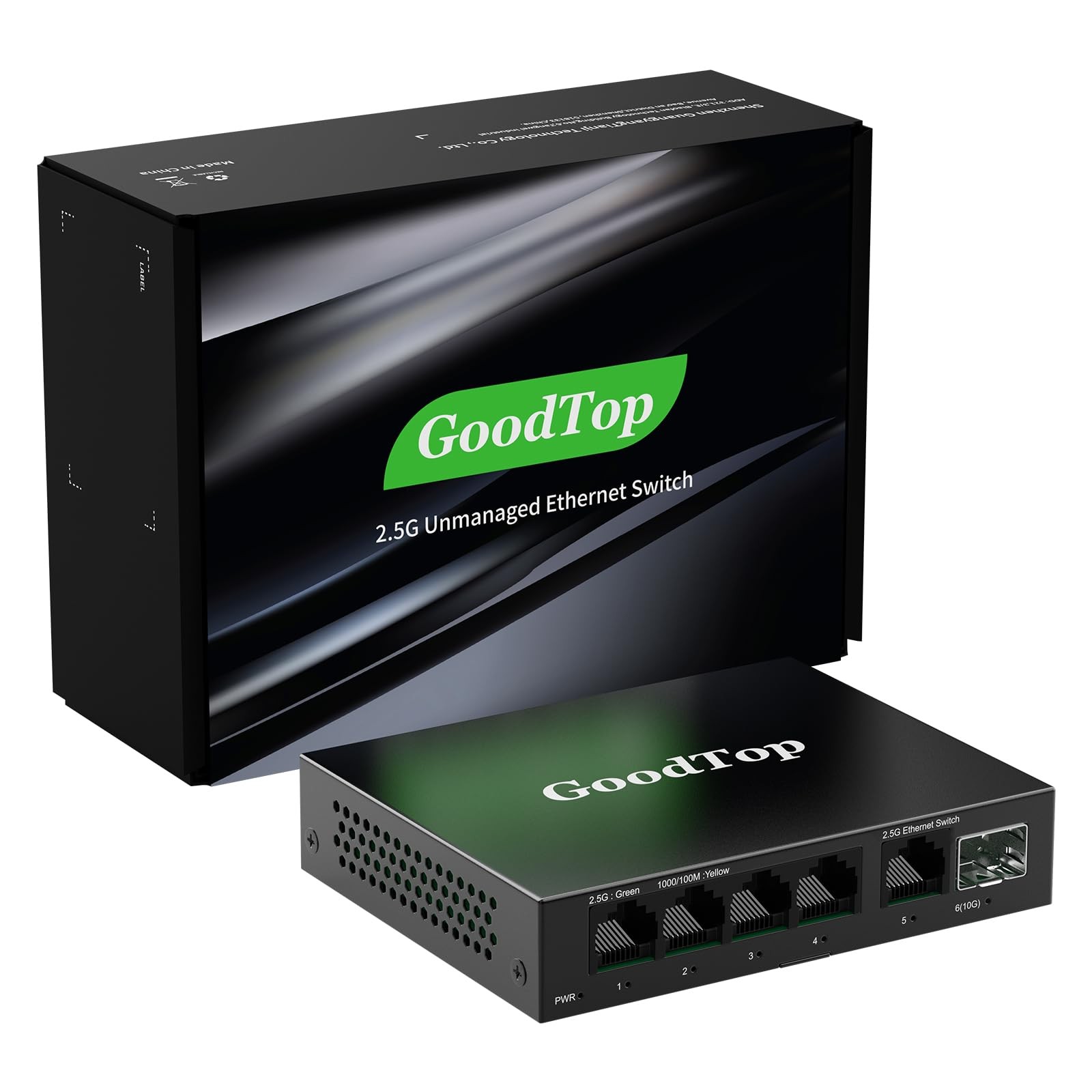 5 Port 2.5Gb Unmanaged Ethernet Switch 5 x 2.5G BaseT 1 x 10G SFP+ Desktop