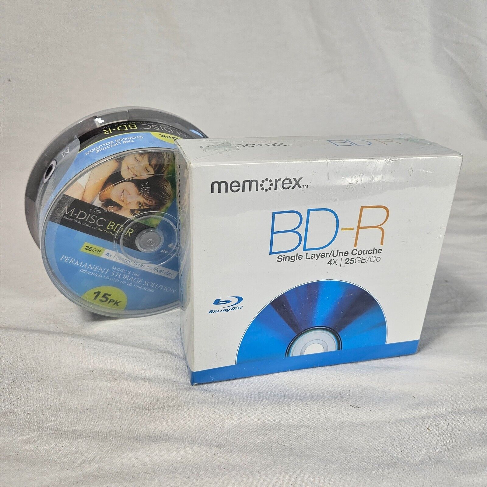 15pk 25 GB Bluray Disks Single Layer 4X New Sealed M-DISC w/ Memorex 5 Pack lot