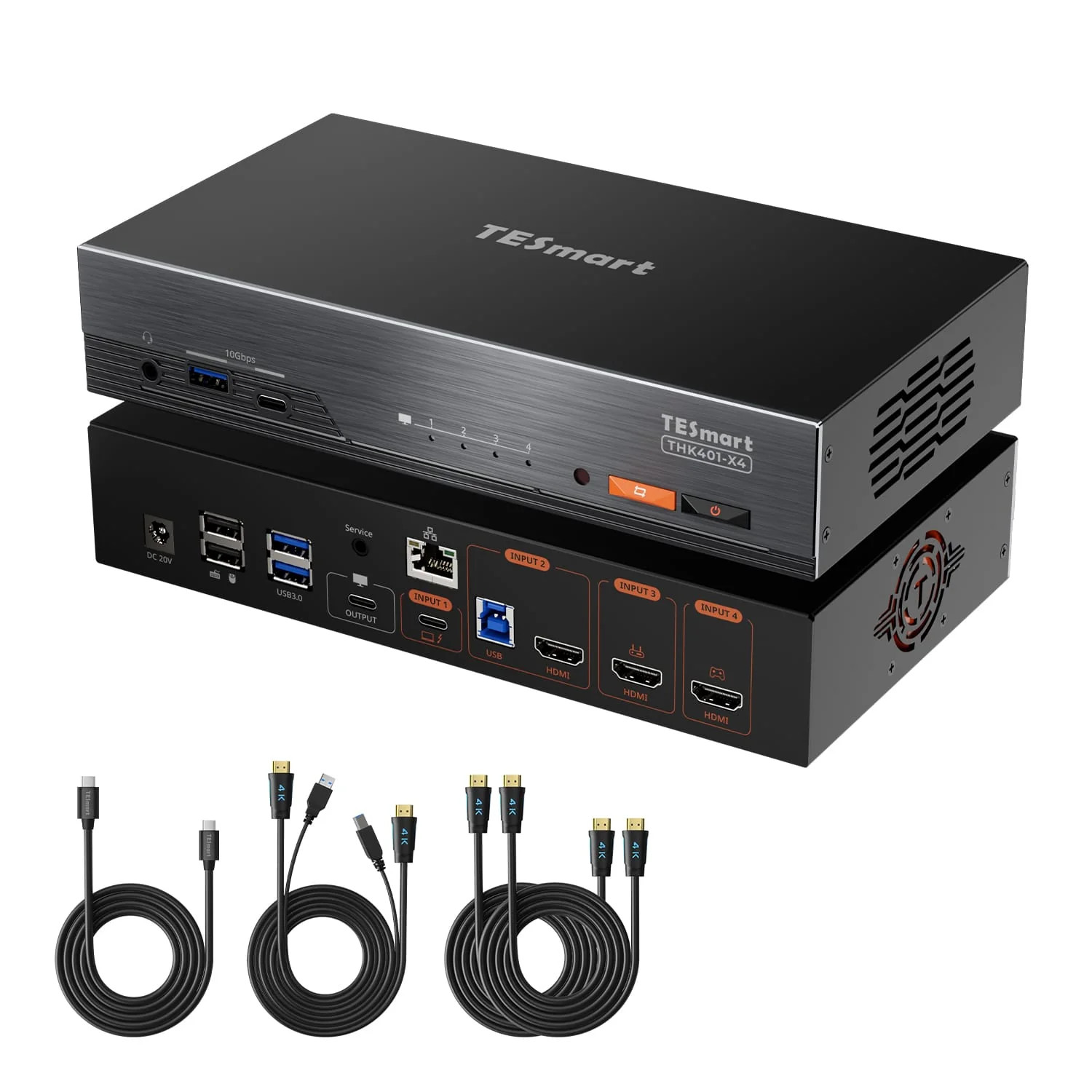 TESmart 6K@60Hz/5k120Hz KVM Switch Thunderbolt 4 +  HDMI for Studio Display