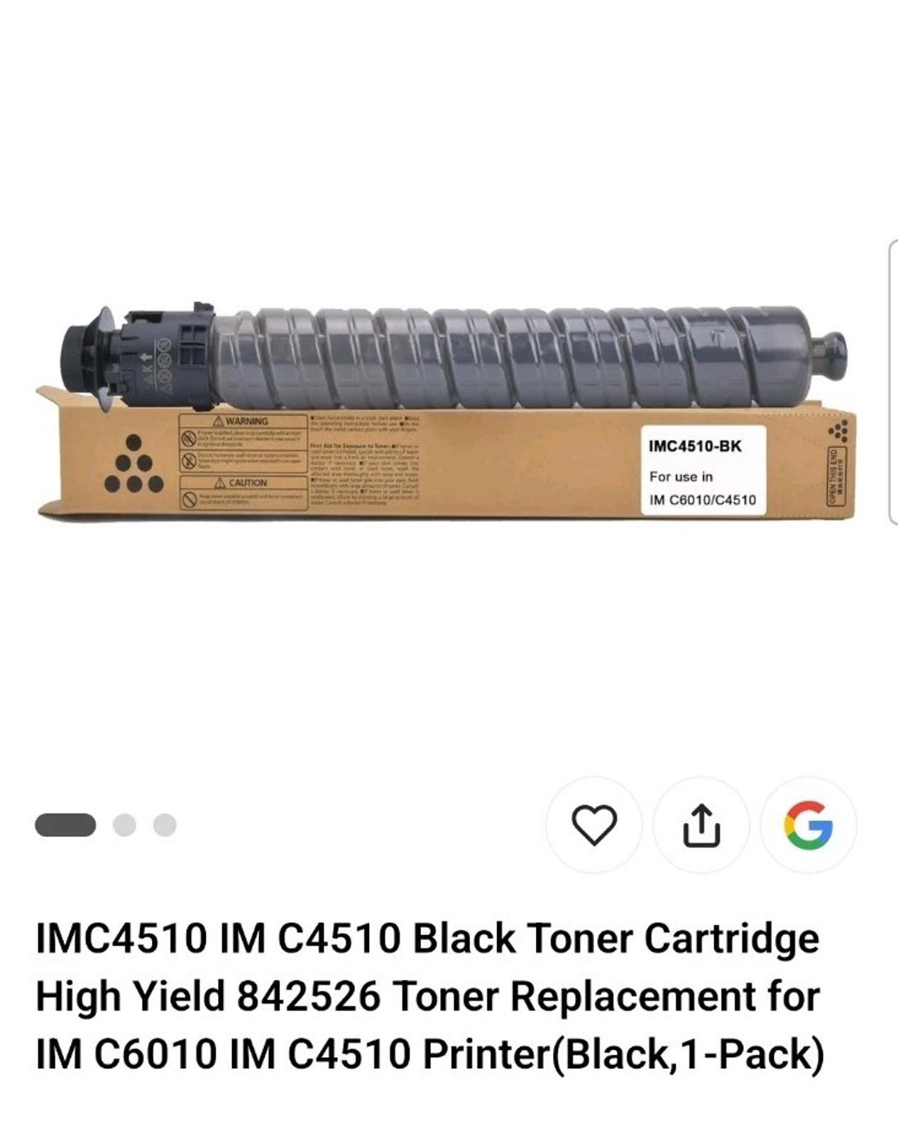IMC4510 842526 for IM C4510 Black High Yield Toner Cartridge IM C4510 IM C6/7010