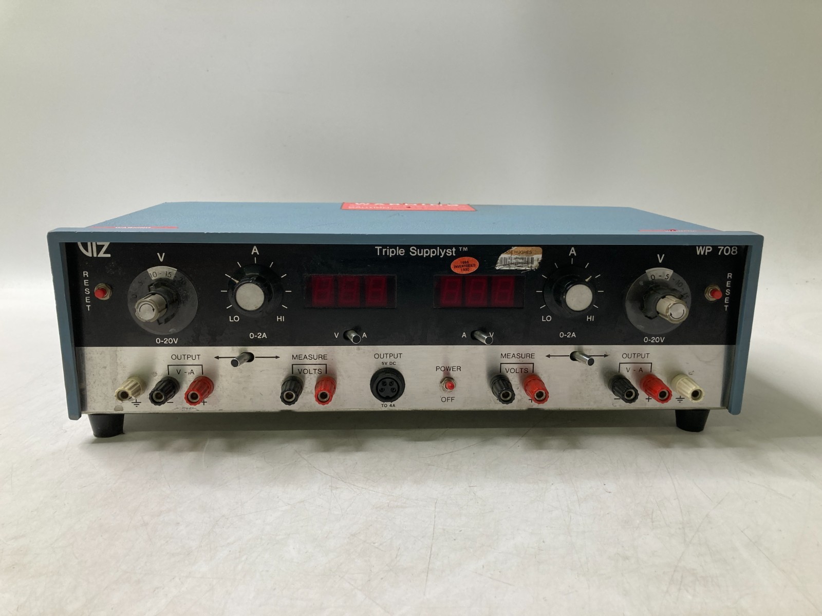 Vintage VIZ WP-708 Manufacturing Triple-Output Bench DC Power Supply