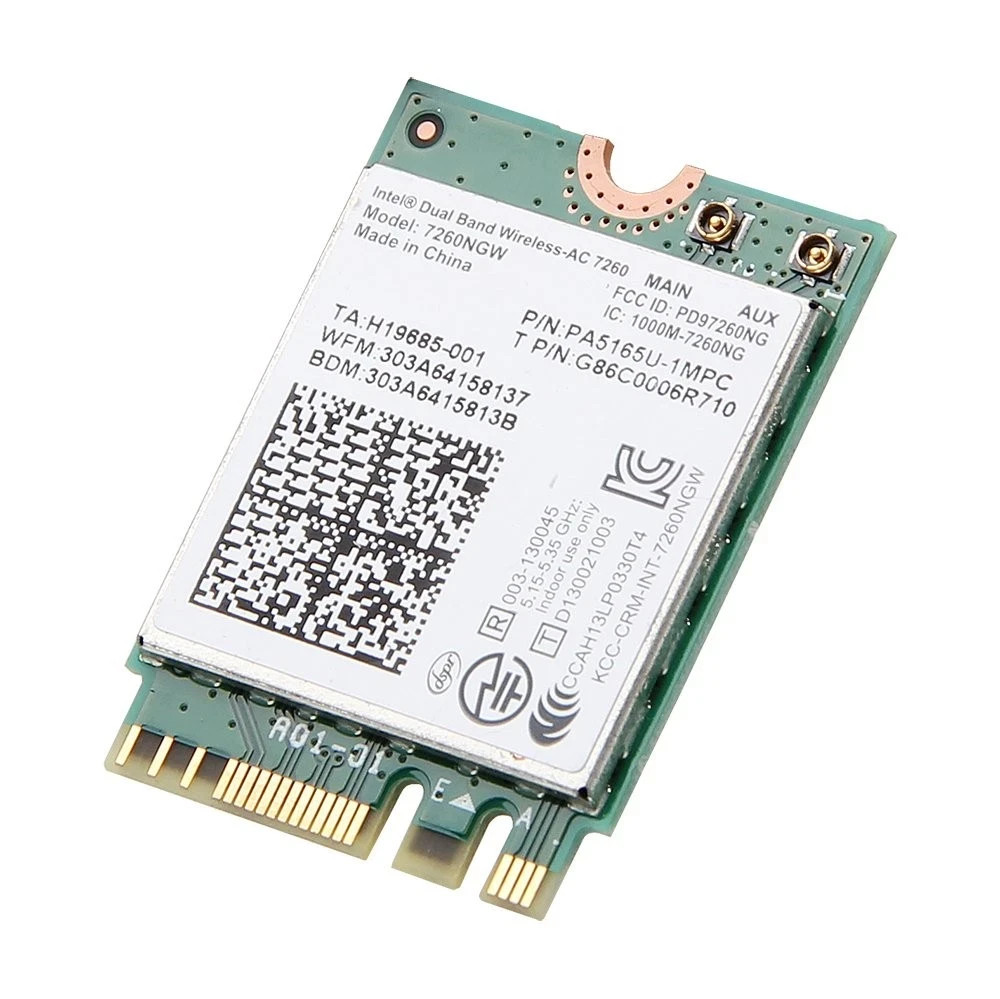 Intel Dual Band Wireless-AC 7260NGW NGFF PCIe BT WiFi Card 802.11ac Dell New