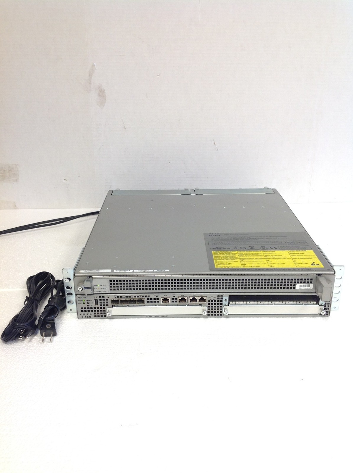 Cisco ASR1002 Service Router w/ ASR1000-ESP10 Line Card, Dual PSU, WORKING