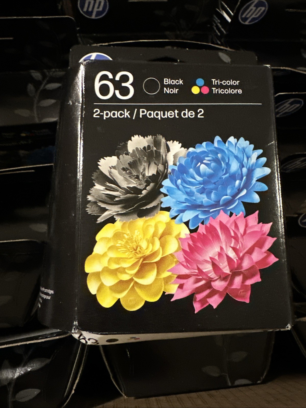 HP 63 Black and Tri-Color Ink Cartridge 2 Pack (L0R46AN#140)