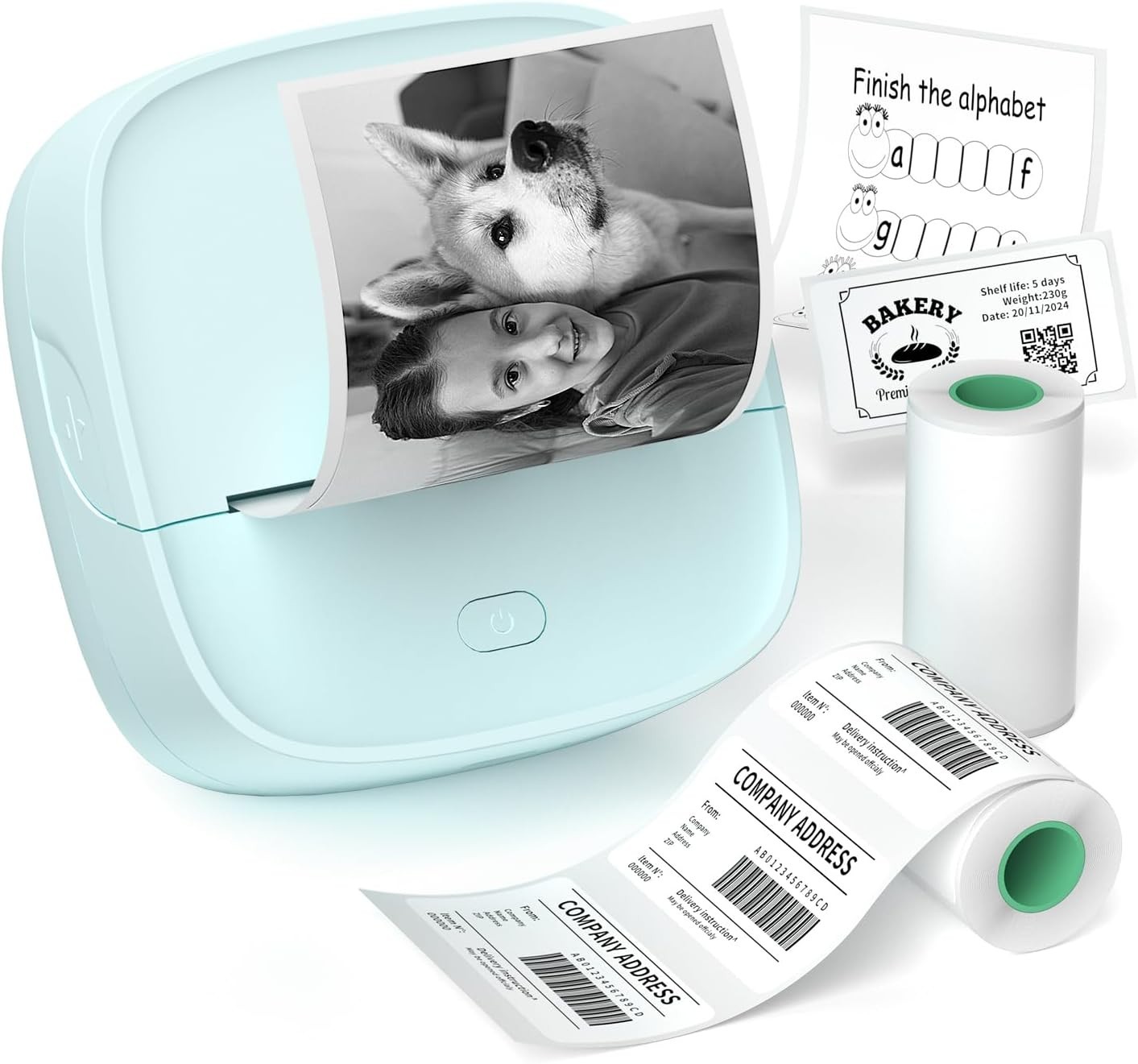 JD-23 Sticker Printer, Mini Portable Thermal Printer Print Pod, Inkless Bluet...