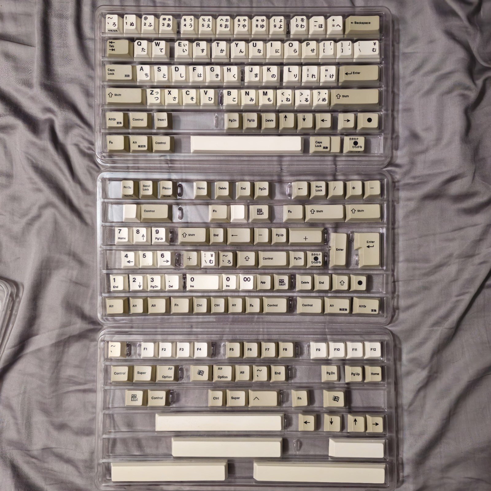 EnjoyPBT EPBT Keycap set Dye-Sub bundle- two sets 9009 & Black Japanese