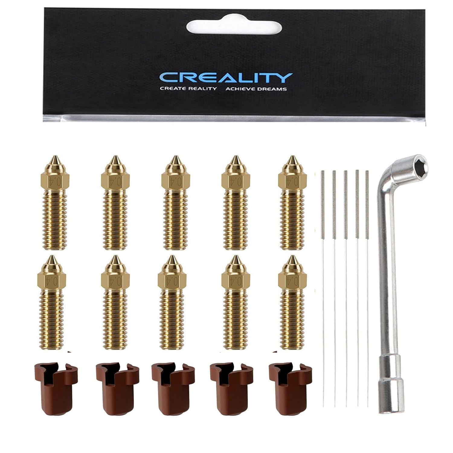 Creality K1 Nozzle Kit, for K1, K1 Max, Ender 3 V3 KE, CR-10 SE, CR-M4, 10pcs 0.