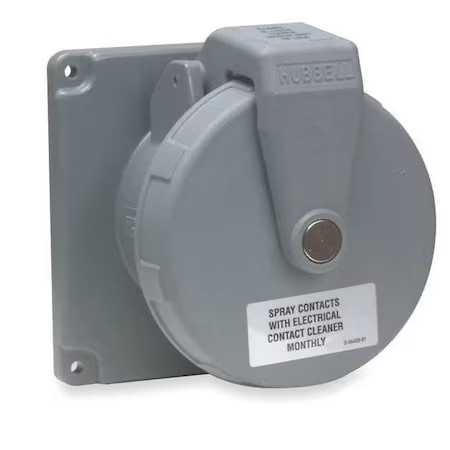 Hubbell Wiring Device-Kellems M4100r12 Pin & Sleeve Receptacle, 100 A, 125/250V