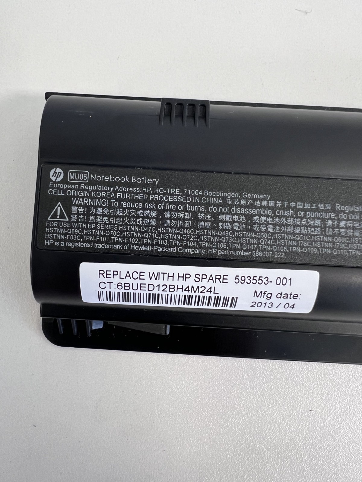Genuine Original for HP MU06 593553-001 Notebook Laptop Battery