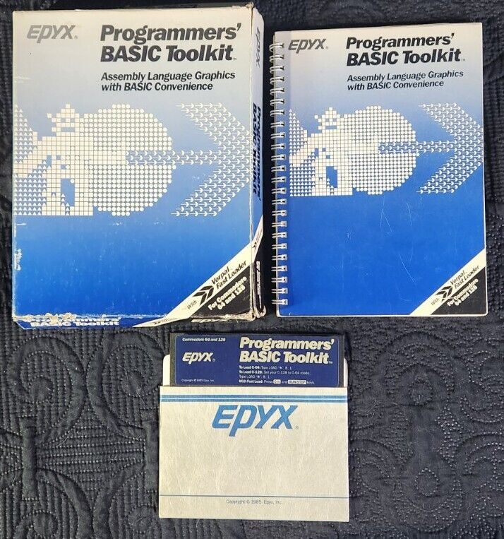 💥EPYX Programmers Basic Toolkit for Commadore 64/128 IN ORIGINAL BOX & MANUAL💥
