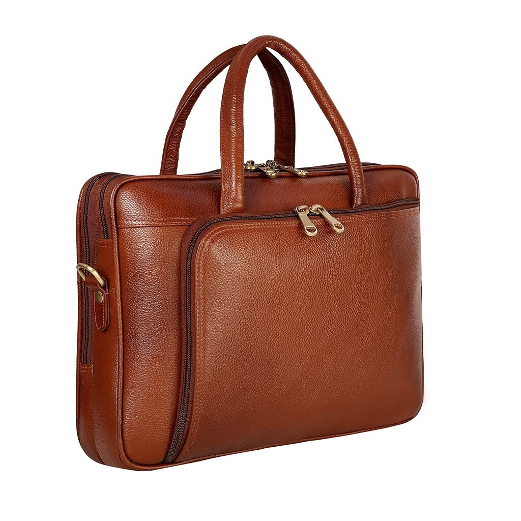 stylsak, Genuine leather briefcase bag men with genuine leather handmade product