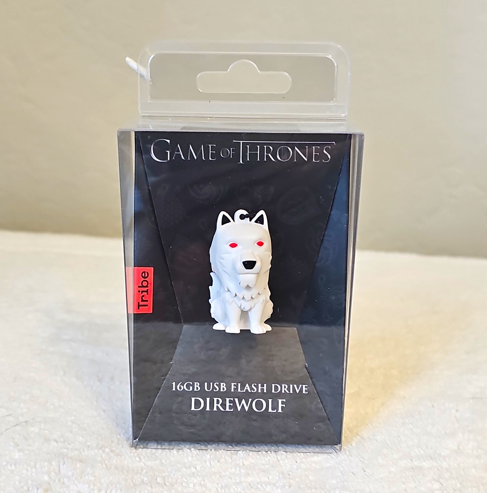 Tribe Game of Thrones Direwolf 16GB USB 2.0 Flash Drive White Mac PC