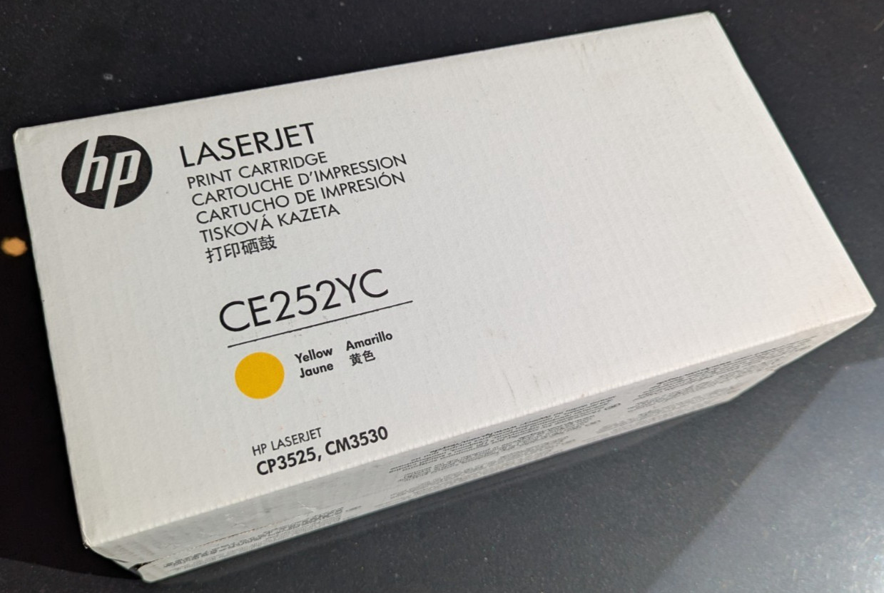 ONE OEM ORIGINAL HP CE252YC Toner Genuine OEM Original