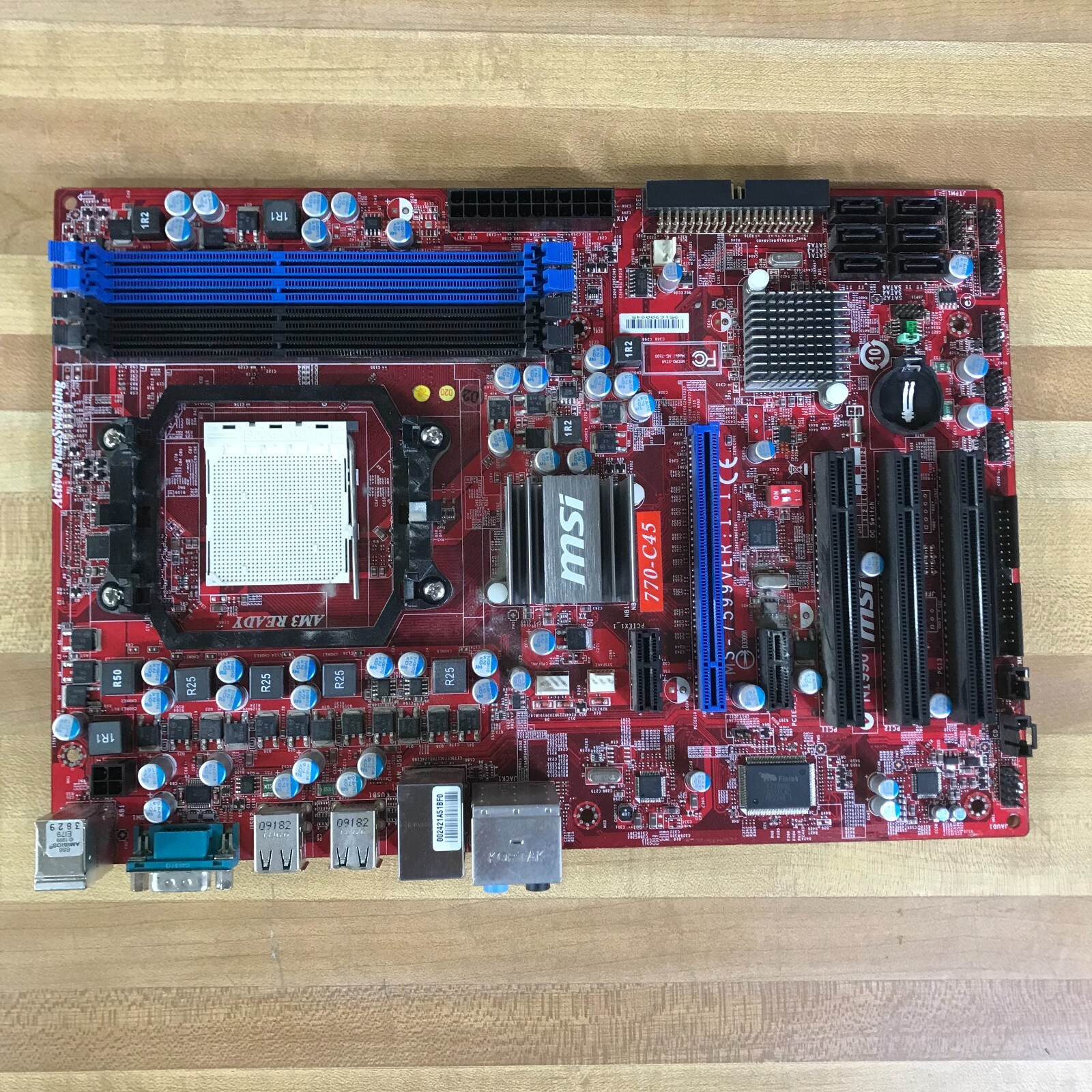 MSI MS-7599 Ver 1.1 Socket AM3 ATX Motherboard DDR3 Retro PC Gaming Win XP 7
