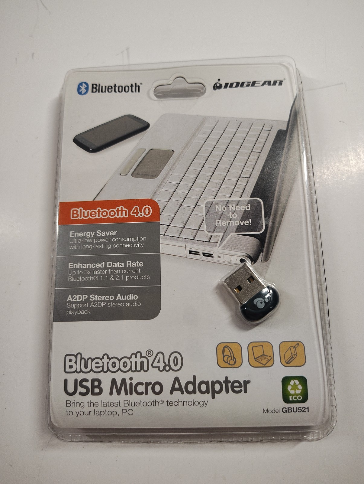 IOGEAR BLUETOOTH 4.0 USB MICRO ADAPTER, GBU521, E5-5 BRAND NEW