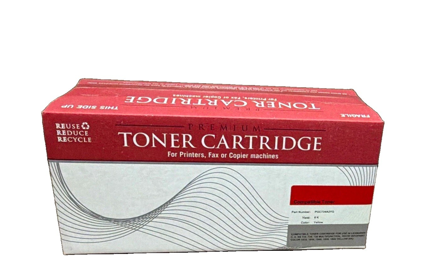 Compatible Yellow Laser Toner Cartridge PCGC734A2YG for Lexmark C734 C736 X734