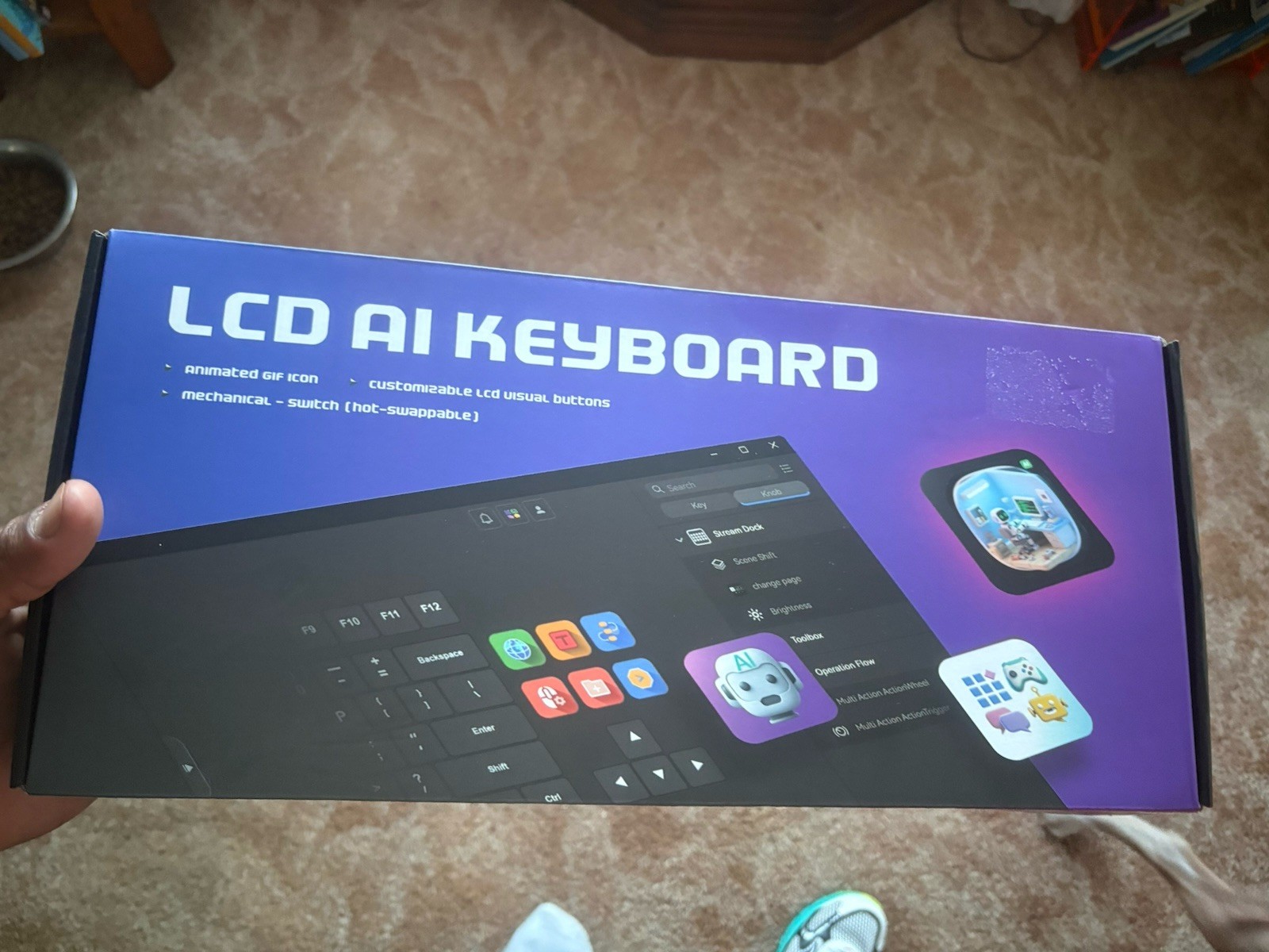 VSDinside K1 Pro LCD AI Mechanical Keyboard RGB Hot Swap Gasket NIB