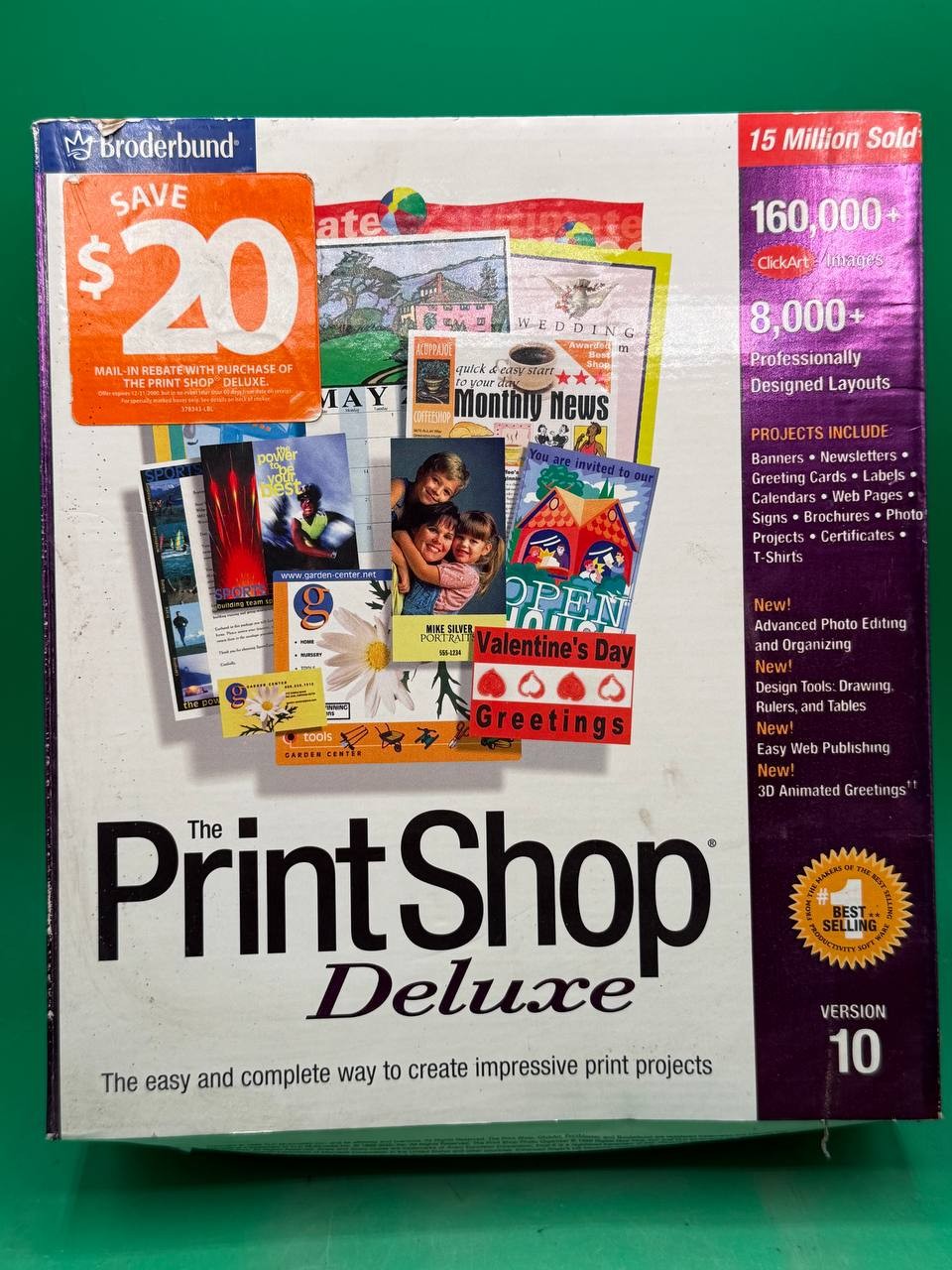 Broderbund The Print Shop Deluxe Version 10 PC CD-ROM w/ Box & Discs TC