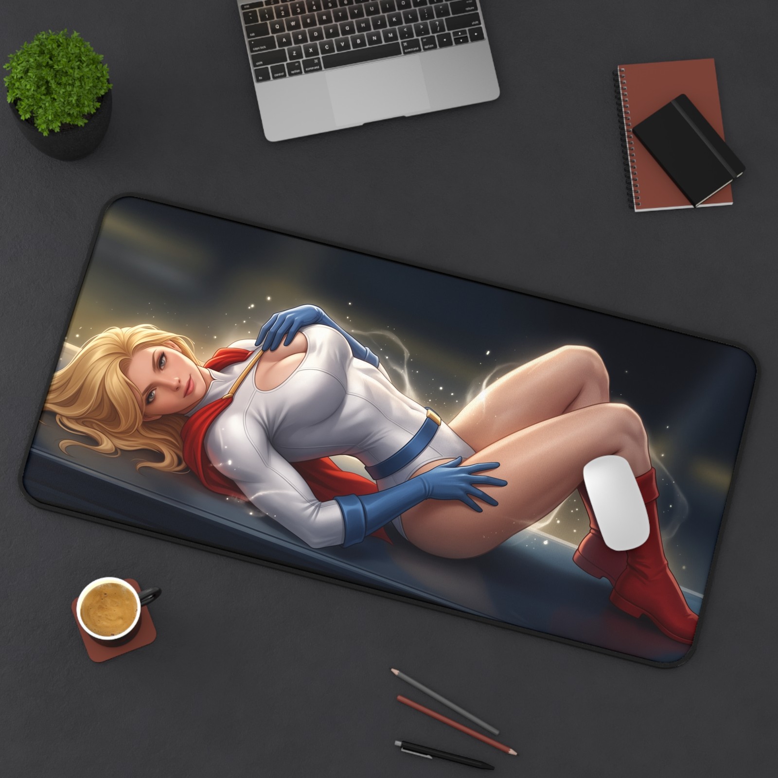 DC Comics Mouse Pad, Powergirl Desk Mat, Gamer Gift XXL